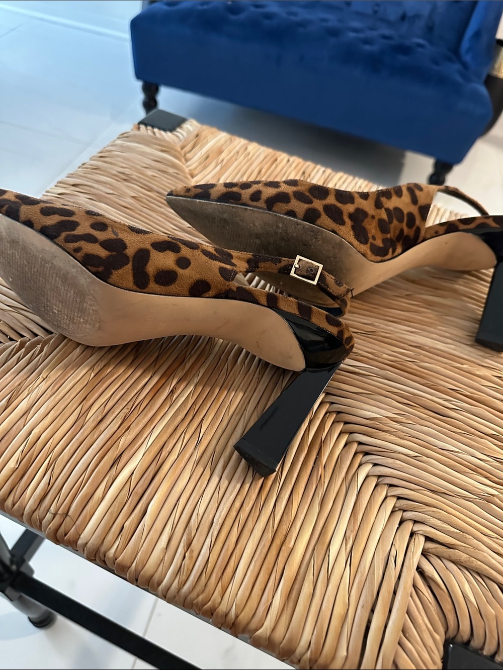 Marc Fisher Leopard-Print Slingback Pumps in Brown and Black - Picture 5 of 6